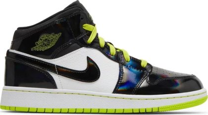 (image for) Air Jordan 1 Mid SE GS 'Black Cyber' - BQ6931 003