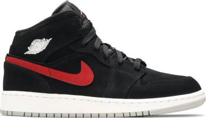 (image for) Air Jordan 1 Retro Mid GS 'Black University Red'