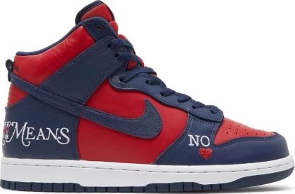 (image for) Supreme x Dunk High SB 'By Any Means - Red Navy'