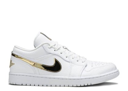 (image for) Wmns Air Jordan 1 Retro Low 'White Metallic Gold'