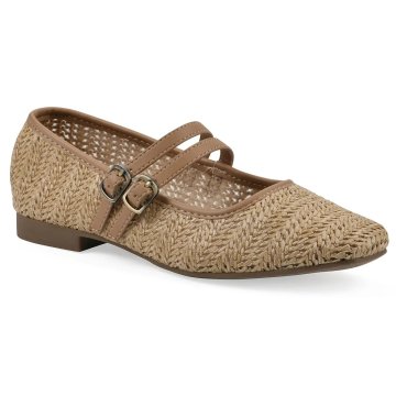 (image for) Bocage Flat - Dark Natural Faux Leather