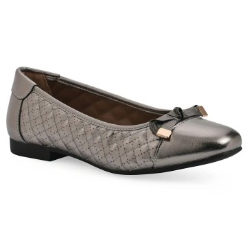 (image for) Bocah Ballet Flat - Pewter Metallic Smooth