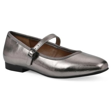 (image for) Boch Ballet Flat - Pewter Metallic Smooth