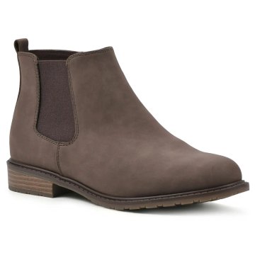 (image for) Caching Bootie - Brown Faux Leather