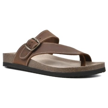 (image for) Carly Leather Footbeds Sandal - Brown Leather