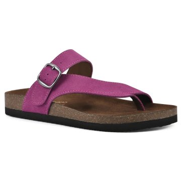 (image for) Carly Leather Footbeds Sandal - Purple Rain Suede