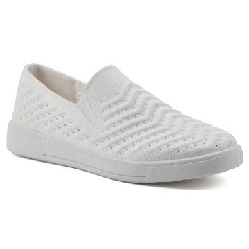 (image for) Courage Knit Sneaker - White Fabric