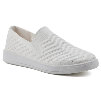 (image for) Courage Knit Sneaker - White Fabric