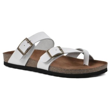 (image for) Gracie Leather Footbeds Sandal - White