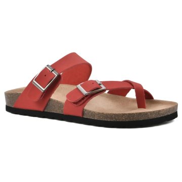 (image for) Gracie Leather Footbeds Sandal - Red