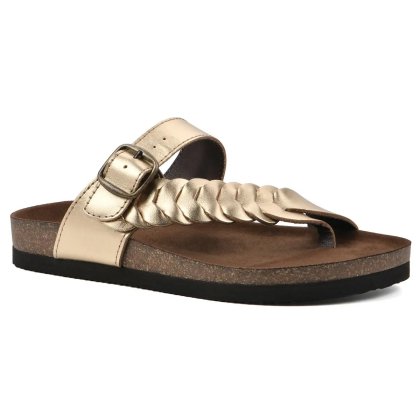 (image for) Happier Leather Footbeds Sandal - Antique Gold Leather