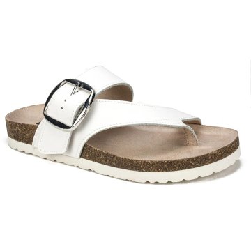 (image for) Harley Leather Footbeds Sandal - White