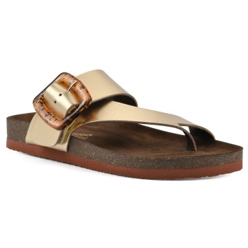 (image for) Harley Leather Footbeds Sandal - Antique Gold Leather