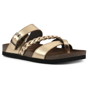 (image for) Hazy Footbeds Sandal - Antique Gold Leather