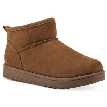 (image for) Inspo Bootie - Whiskey Suede with Faux Fur Lining