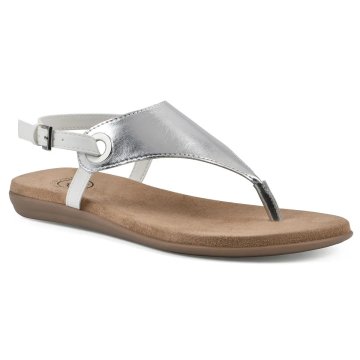 (image for) London Thong Sandal - Silver Metallic