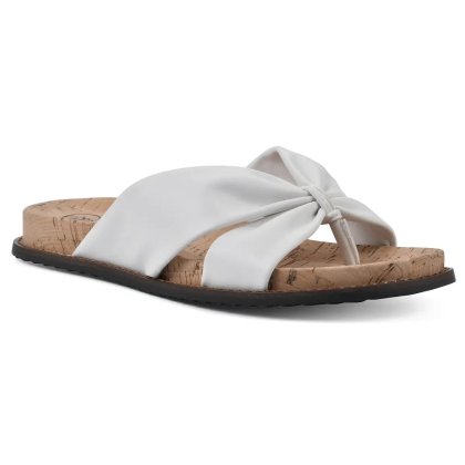 (image for) Malanga Footbeds Sandal - White Faux Leather