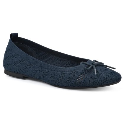 (image for) Sashay Flat - Navy Knit Fabric