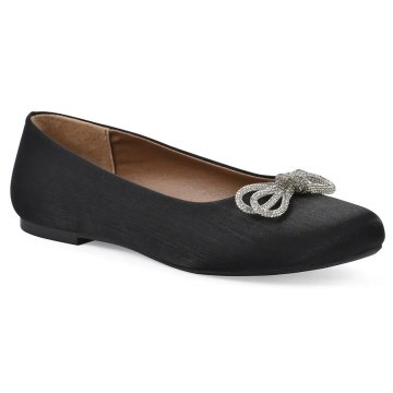 (image for) Sashimi Ballet Flat - Black Shimmer Fabric