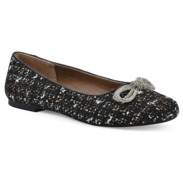 (image for) Sashimi Ballet Flat - Black Fabric Multi