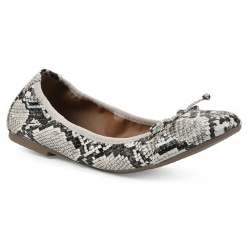 (image for) Sunnyside II Wide Ballet Flat - Natural Snake Print
