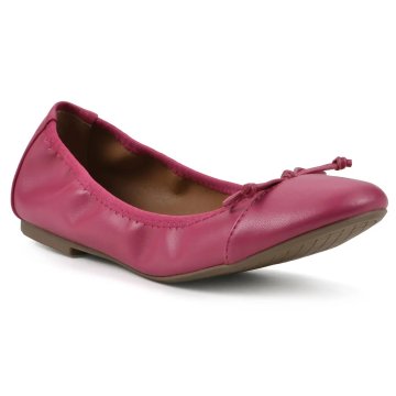 (image for) Sunnyside II Wide Ballet Flat - Super Pink Faux Leather