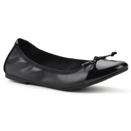 (image for) Sunnyside II Wide Ballet Flat - Black Patent