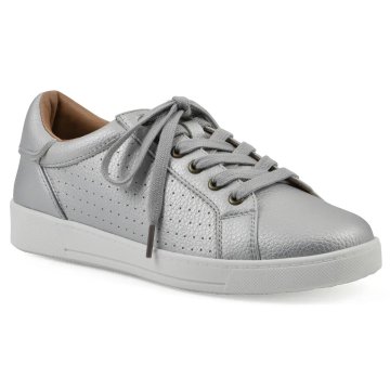 (image for) Uniform Sneaker - Silver Faux Leather
