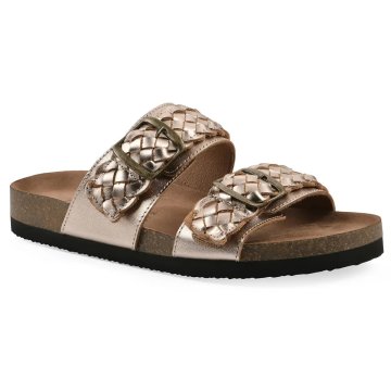 (image for) Hey Hey Footbeds Sandal - Rosegold Metallic Leather
