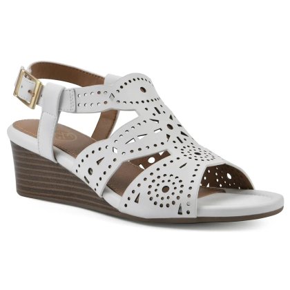 (image for) Brush Up Wedge - White Faux Leather