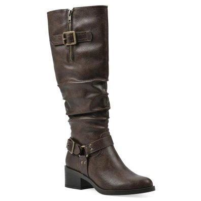 (image for) Cushion Tall Boot - Mocha Faux Leather