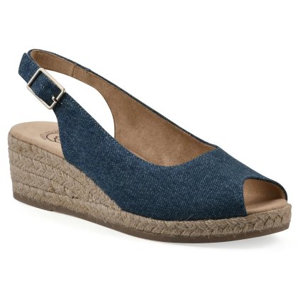 (image for) Maize Wedge Heel - Dark Blue Denim