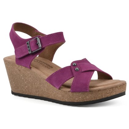 (image for) Prezo Leather Footbeds Wedge - Purple Rain Suede