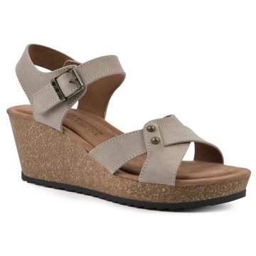 (image for) Prezo Leather Footbeds Wedge - Wood Suede