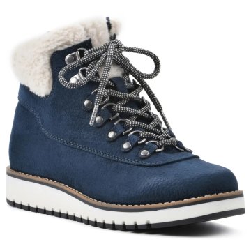 (image for) Cozy Bootie - Navy Pebble Grain Fabric