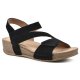 (image for) Fern Leather Footbeds Sandal - Black Suede