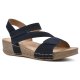 (image for) Fern Leather Footbeds Sandal - Navy Suede