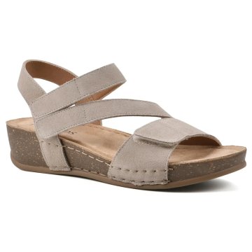 (image for) Fern Leather Footbeds Sandal - Wood Suede