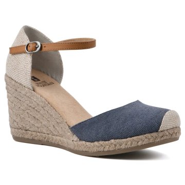 (image for) Mamba Wedge Heel - Denim Blue Fabric
